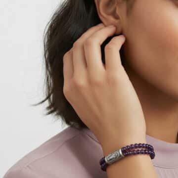 Pulsera Virgen del Pilar con Amatista Natural – Calma y Espiritualidad - Imagen 2