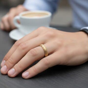 Alianza oro amarillo Huella dactilar - Imagen 2