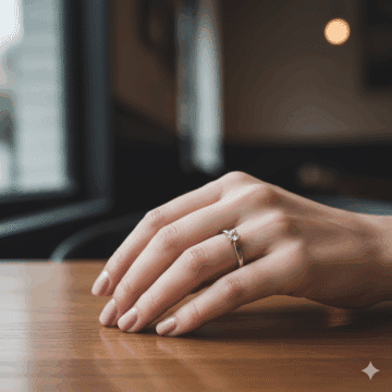 Anillo de Compromiso de Oro Blanco Nicole - Imagen 4