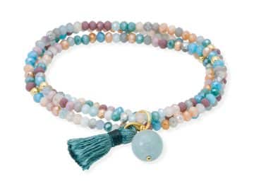 pulsera color aguamarina para verano de marina garcía