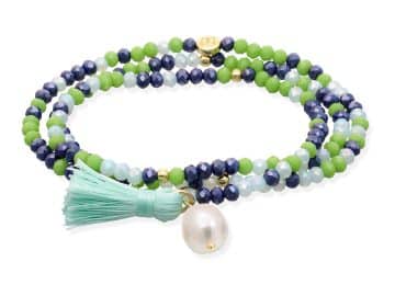 Pulsera Zen Azul con Perla