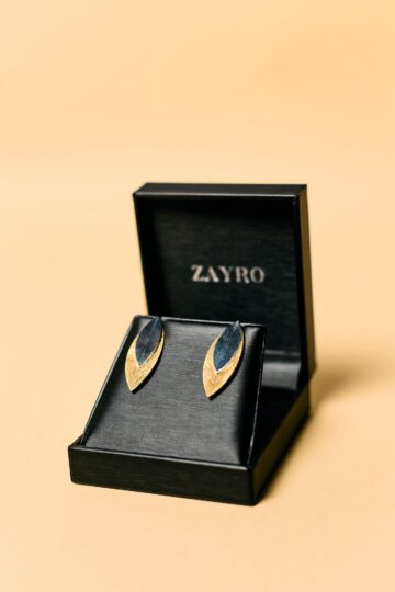 Pendientes de plata Eclipse bicolor hojas. - Imagen 2