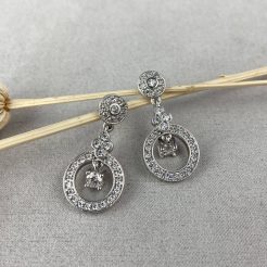 Pendientes de plata novia