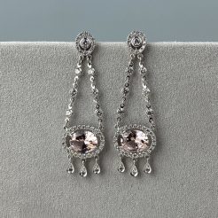 pendientes para novia grandes en forma de chandelier