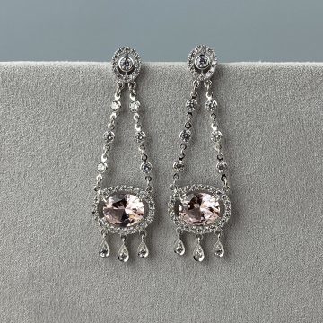 pendientes para novia grandes en forma de chandelier