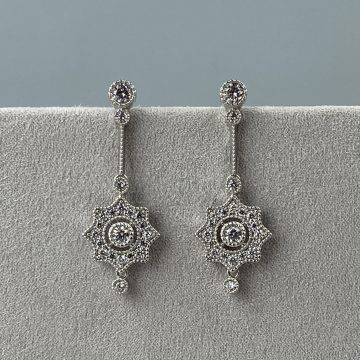 pendientes para noviaa estilo isabelino