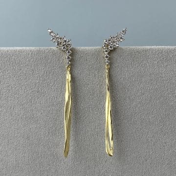 pendientes para evento Lia, de plata chapada