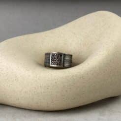 Anillo de plata Cuajado Marrón