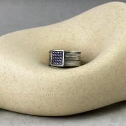 Anillo de plata Cuajado Morado