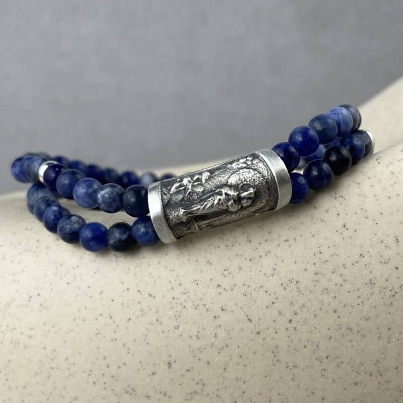 Pulsera de la Virgen del Pilar con piedras naturales