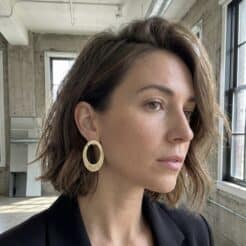 Pendientes plata chapada Nova II