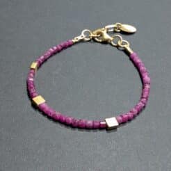 Pulsera de plata con Rubíes