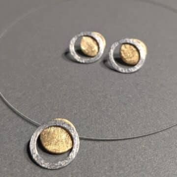 Collar de plata Eclipse con Aro - Imagen 2