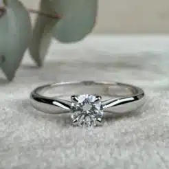 anillo oro blanco y diamante 0,30 GIA en Zaragoza