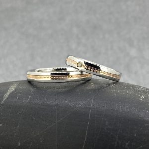 alianzas de boda plata y oro originales