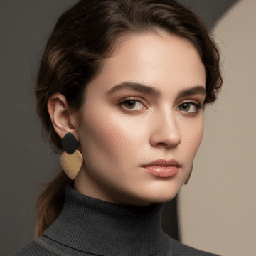 Pendientes de plata óvalo negro - Imagen 2